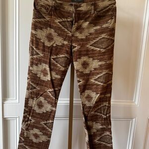 Lauren Ralph Lauren LRL Aztec Jeans Vintage 10 Brown Tribal Women Southwestern 6